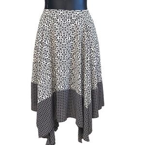 Banana Republic Hankerchief Skirt in Black and Cream